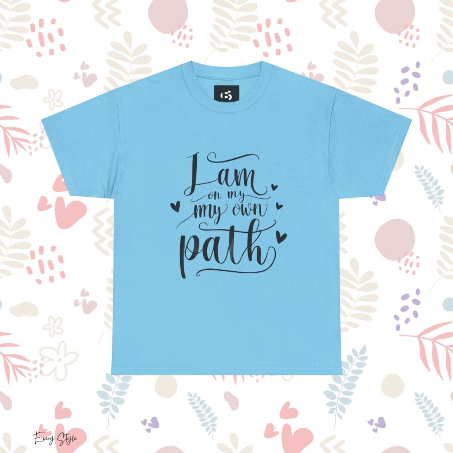 Inspirational Unisex Heavy Cotton Tee - 'I am on my own path' - Image 17