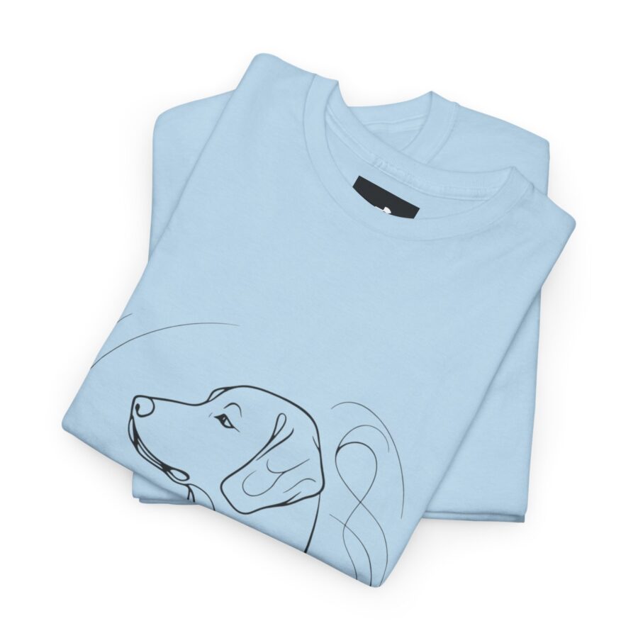 Minimalist Dog Outline Unisex Heavy Cotton Tee - Perfect Gift for Pet Lovers - Image 19