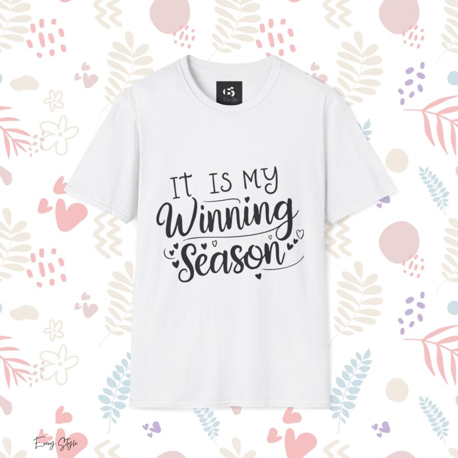 "It Is My Winning Season" Unisex Softstyle T-Shirt - Celebrate Your Victories! - Image 3