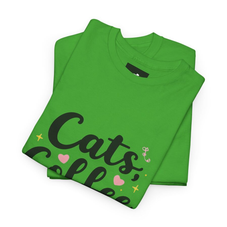 Cats, Coffee & Chill Unisex Heavy Cotton Tee - Image 20