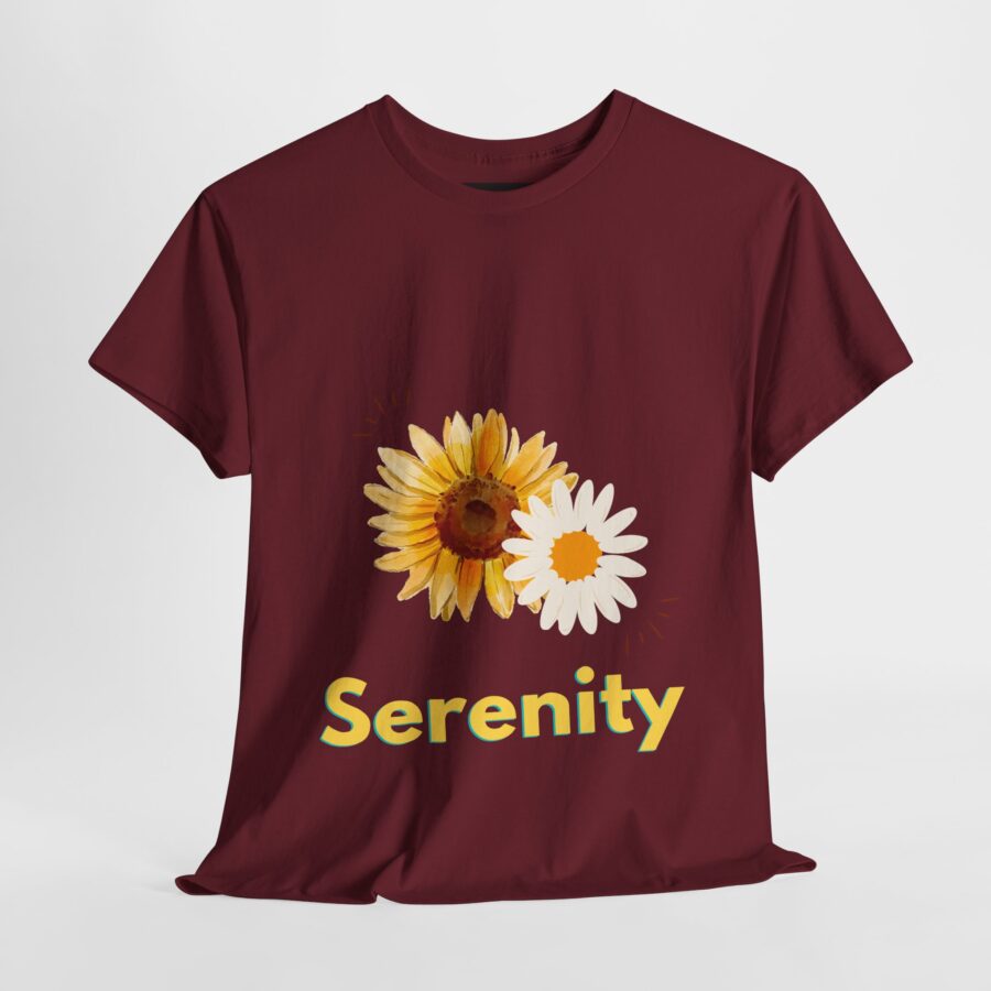 Serenity Sunflower Unisex Heavy Cotton Tee - Image 14