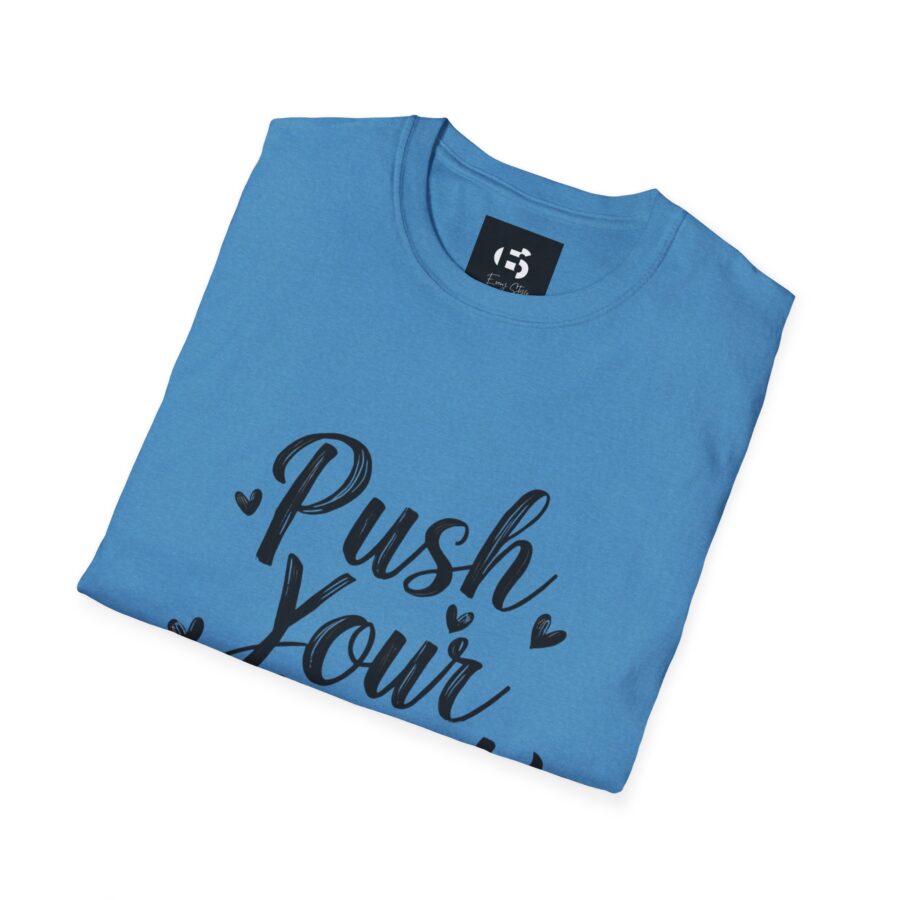 Motivational Unisex Softstyle T-Shirt - 'Push Your Limit' - Inspirational Apparel for Fitness and Self-Improvement - Image 2