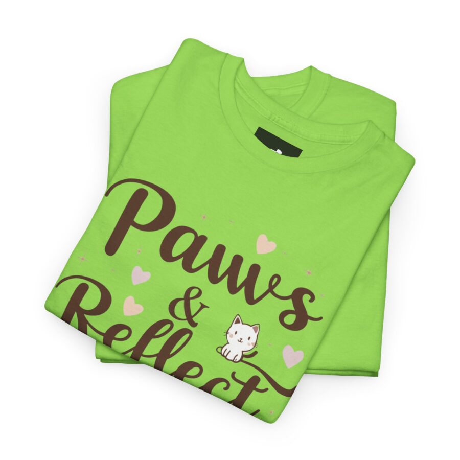 Paws & Reflect Unisex Heavy Cotton Tee - Relaxed Fit Cat Lovers Shirt - Image 13