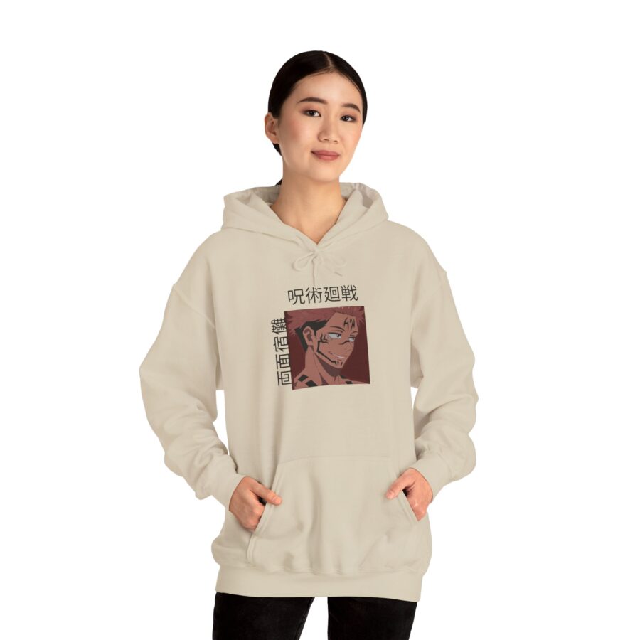 Anime-Inspired Unisex Heavy Blend Hoodie with Stylish Graphics - Image 6