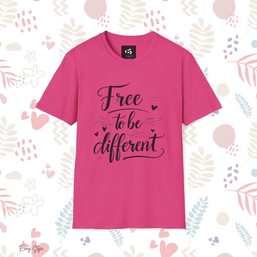 Free to Be Different Unisex Softstyle T-Shirt - Inspirational Casual Wear - Image 26