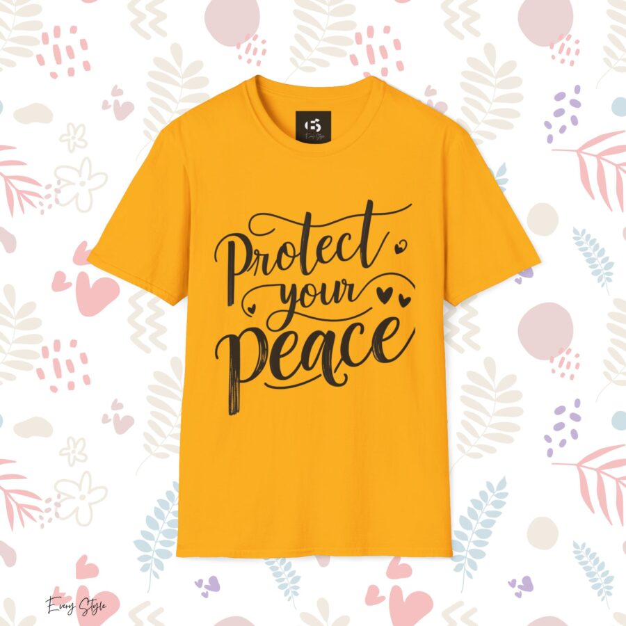 Protect Your Peace Unisex Softstyle T-Shirt - Comfortable Inspirational Tee for Mindfulness and Self-Care - Image 7