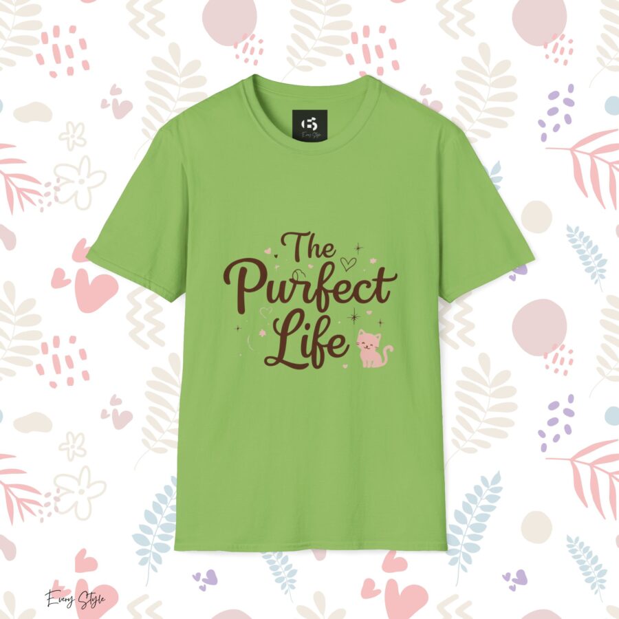 The Purfect Life Unisex Softstyle T-Shirt - Cute Cat Lover Tee - Image 14