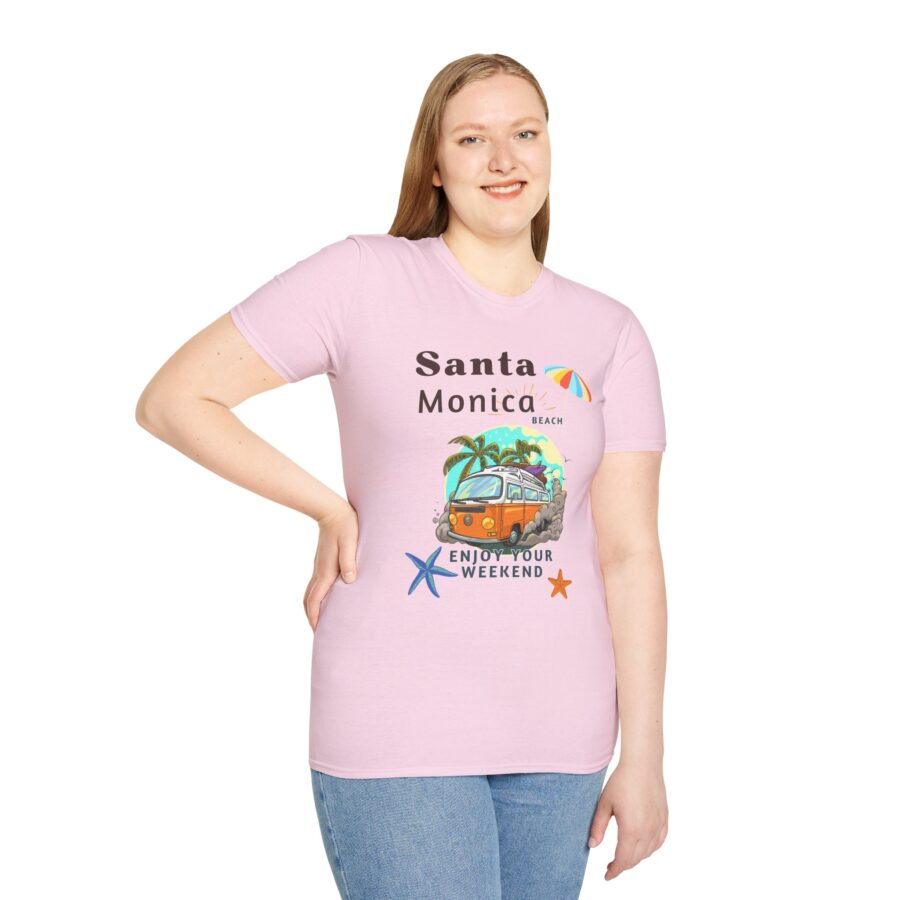 Santa Monica Beach T-Shirt - Enjoy Your Weekend Graphic Tee - Image 21