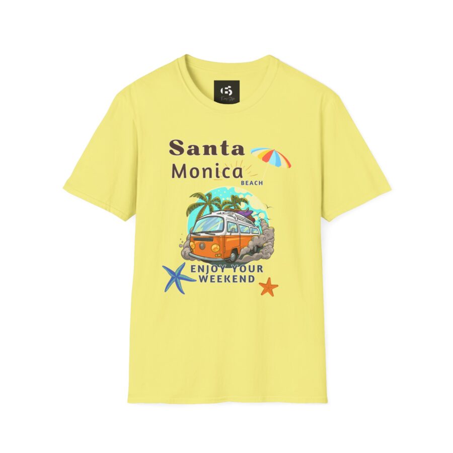 Santa Monica Beach T-Shirt - Enjoy Your Weekend Graphic Tee - Image 10