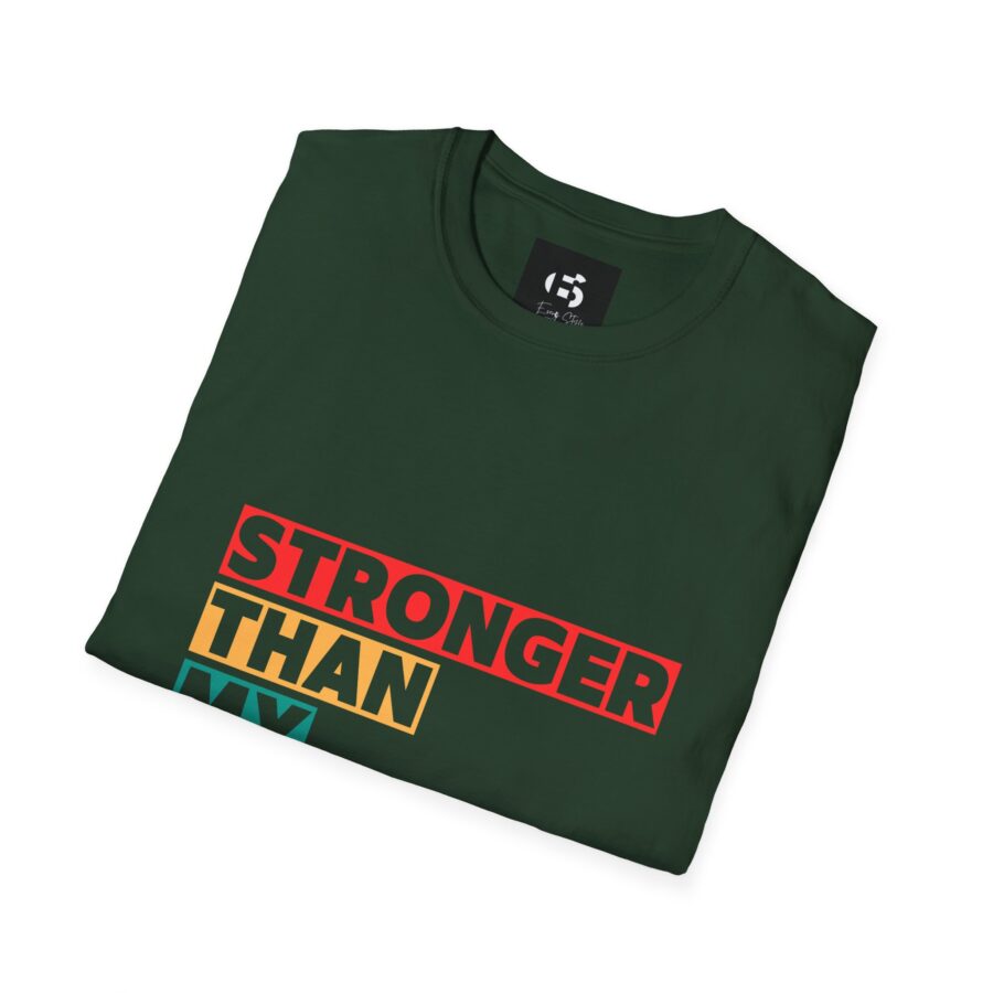 Motivational Unisex Softstyle T-Shirt - 'Stronger Than My Excuses' - Image 7