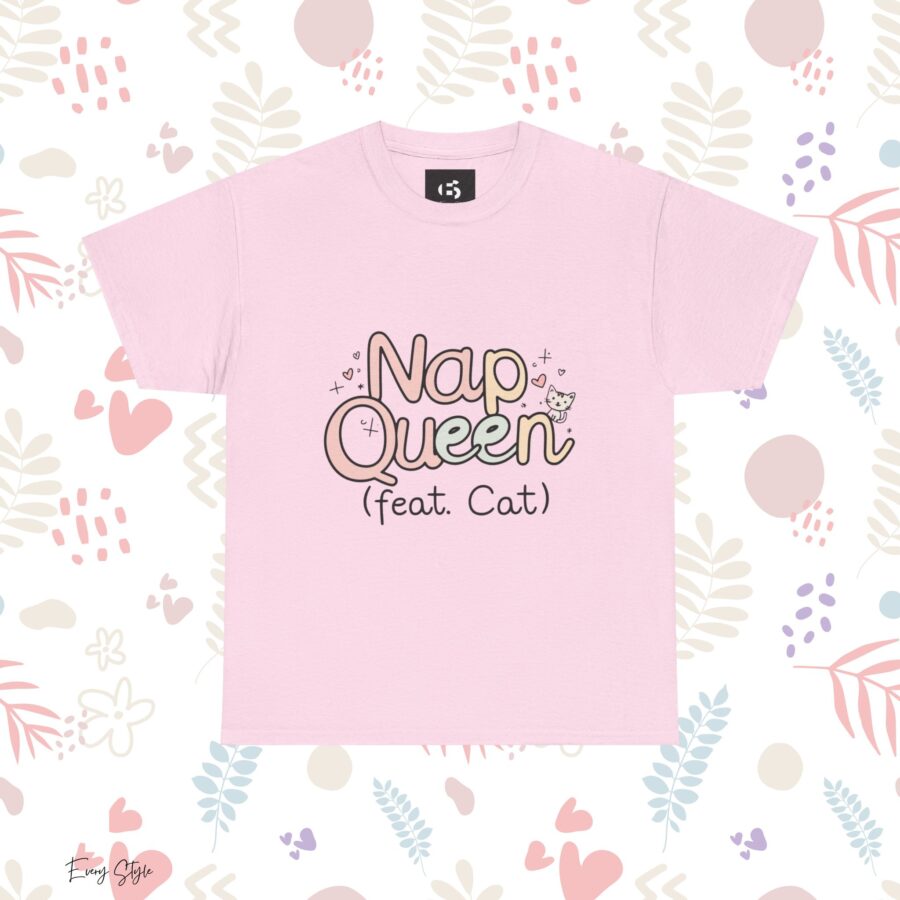 Nap Queen Unisex Heavy Cotton Tee - Perfect Gift for Cat Lovers - Image 21